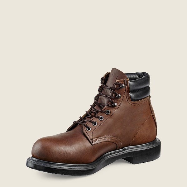 Safety Støvler Herre - Red Wing Supersole® - 6-Inch Toe - Mørkebrune - TQWYVU-984